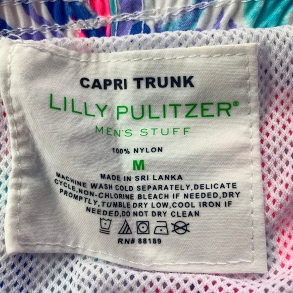 Lilly Pulitzer Mens Capri Trunk in Cosmic Coral - Picture 3 of 8